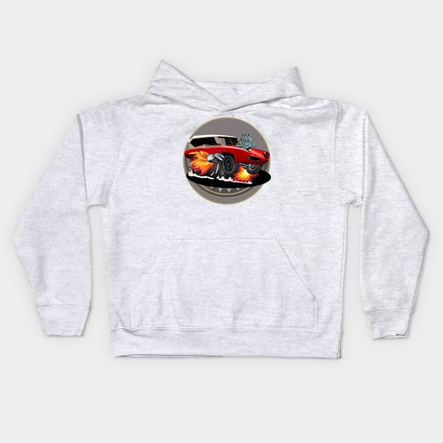 1966 GTO Custom Hot Rod Kids Hoodie by Wilcox PhotoArt